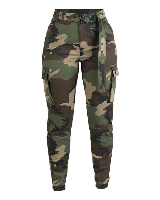 Pantaloni Damă Mil-Tec Army – Talie Înaltă, Curea Detașabilă, Woodland
