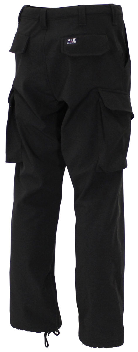 Pantaloni Damă Softshell Allround Negru MFH - Impermeabili, Buzunare Cargo