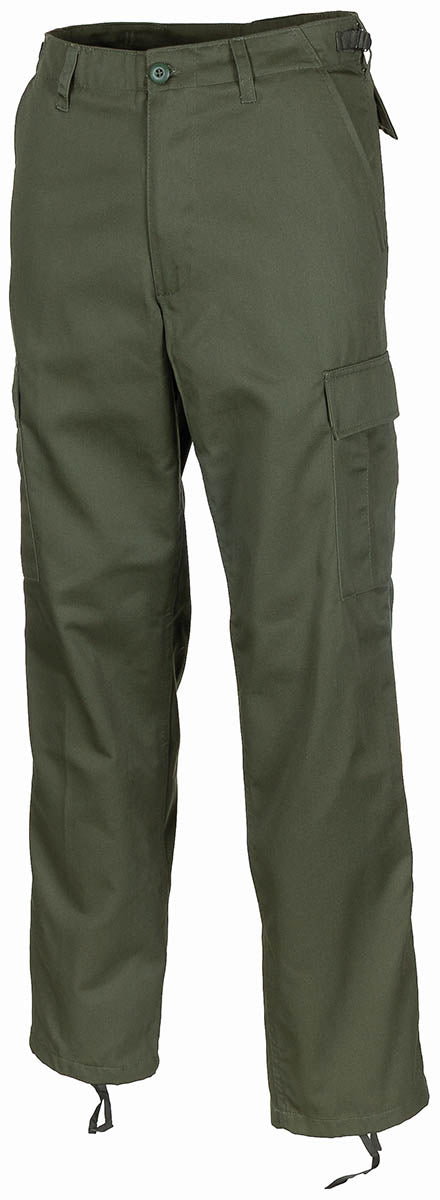 Pantaloni de Camp BDU Oliv MFH - Fermoar Frontal, Talie Ajustabilă