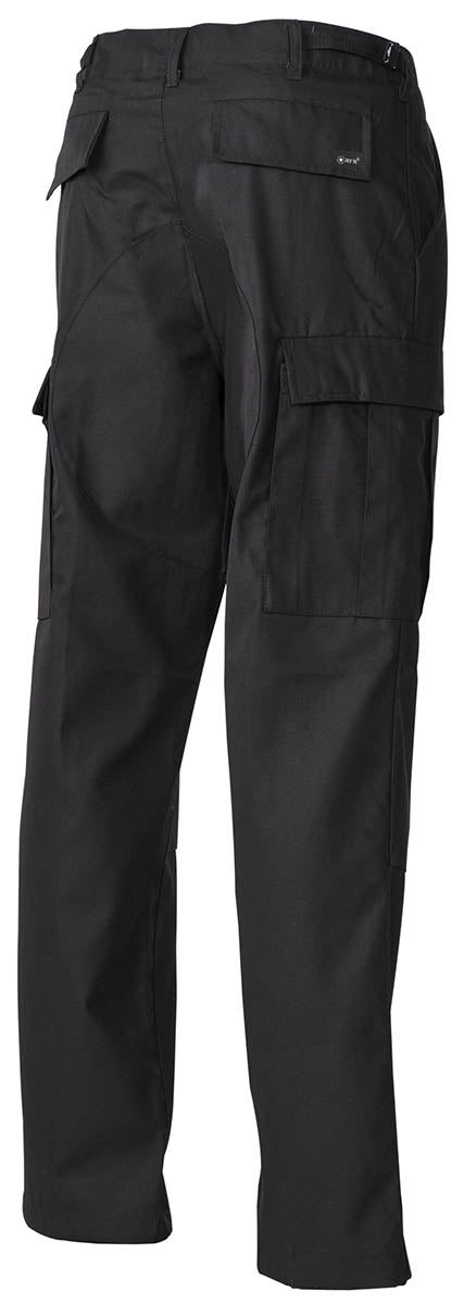 Pantaloni de Câmp BDU US Negri MFH - Întăriri Genunchi, 6 Buzunare