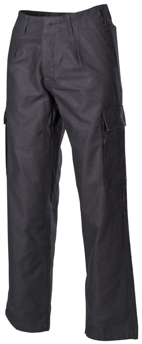 Pantaloni de Câmp BW Moleskinhose Negru MFH - Închidere nasturi, Manșete ajustabile