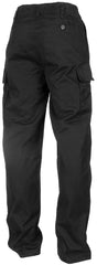 Pantaloni de Câmp Moleskin Stonewashed Negru - Închidere nasturi, Buclă centură BW