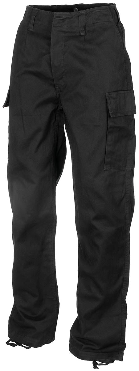 Pantaloni de Câmp Moleskin Stonewashed Negru - Închidere nasturi, Buclă centură BW