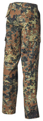 Pantaloni de Câmp US BDU Flecktarn MFH - 6 Buzunare, Talie Ajustabilă