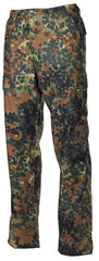 Pantaloni de Câmp US BDU Flecktarn MFH - 6 Buzunare, Talie Ajustabilă