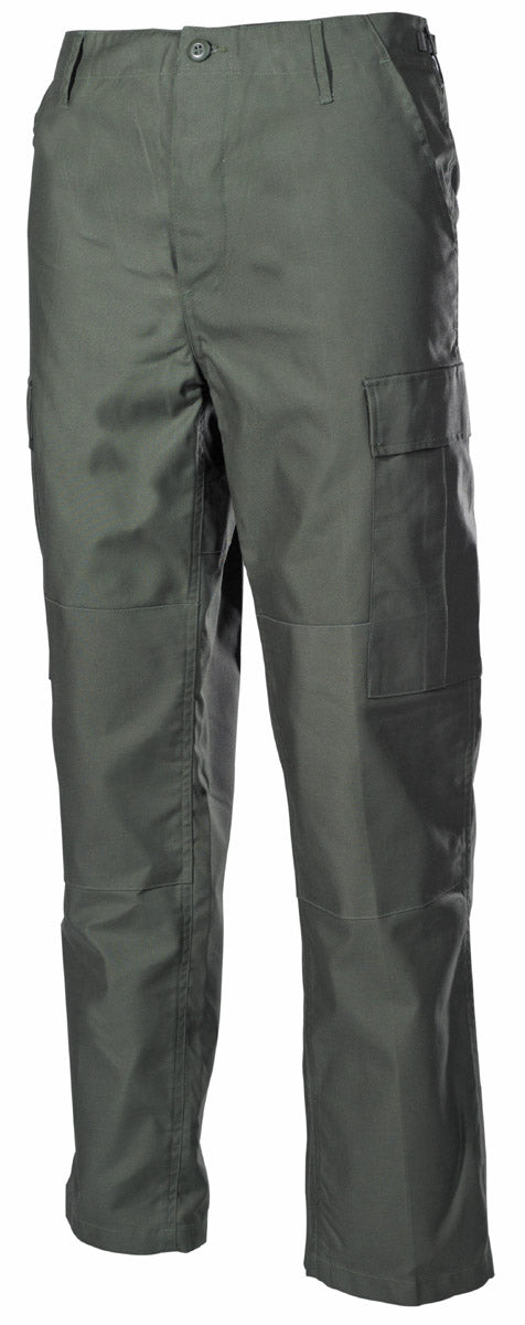 Pantaloni de Câmp US BDU Oliv MFH - Genunchi & Șezut Întărit, 6 Buzunare