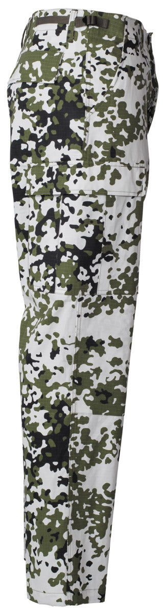 Pantaloni de Câmp US BDU Snow Camo MFH - Rip Stop, Talie Ajustabilă