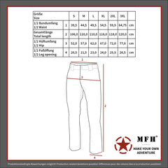 Pantaloni de Câmp US BDU Snow Camo MFH - Rip Stop, Talie Ajustabilă
