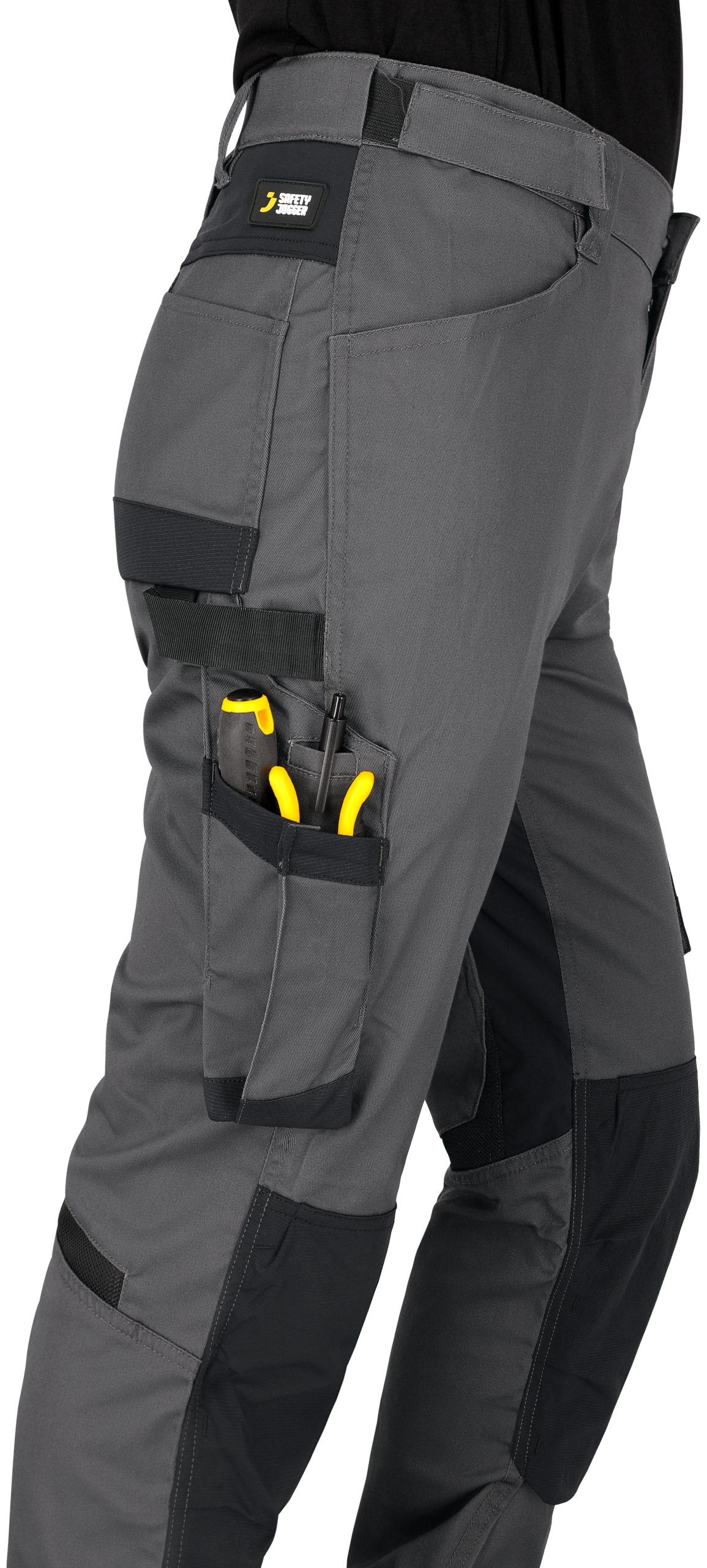 Pantaloni de lucru Deneb Trousers M Safety Jogger - Dark Grey/Black