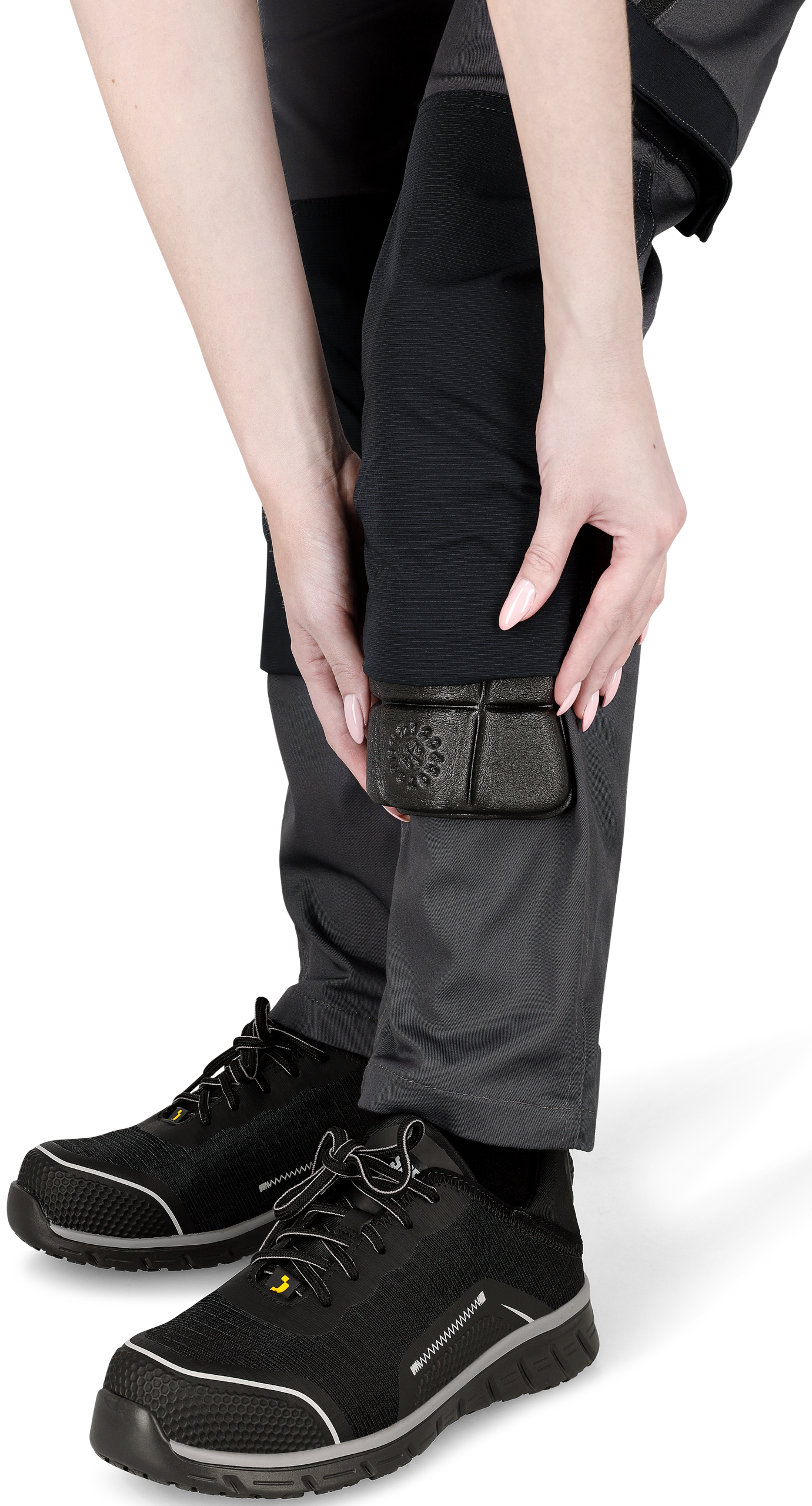 Pantaloni de lucru Deneb Trousers W Safety Jogger - Dark Grey/Black