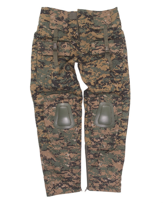 Pantaloni de Luptă Mil-Tec Warrior – Rip-Stop, Genunchiere EVA, Digital Woodland