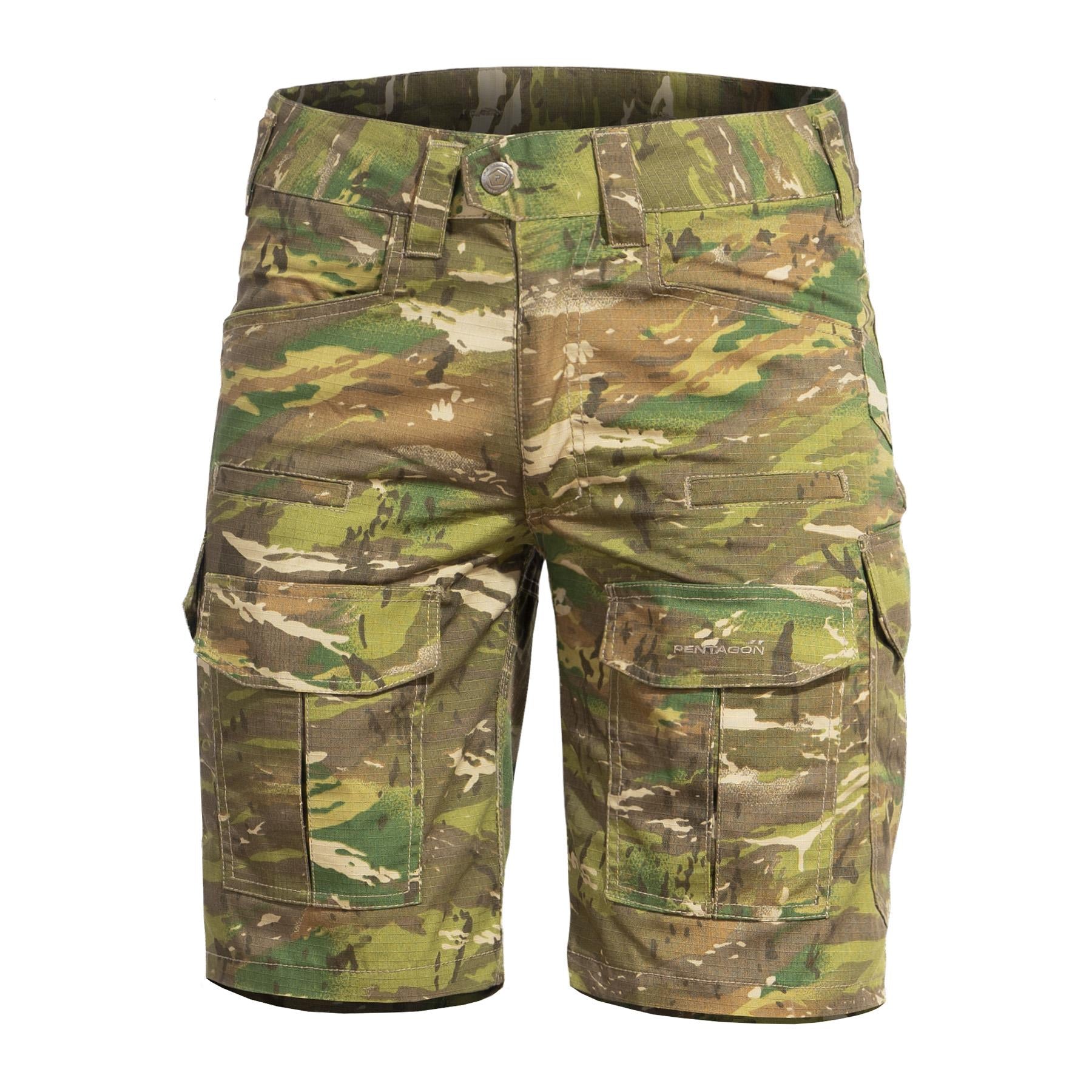 Pantaloni Lycos Short Pants -Camo Grassman Pentagon Tactical - Durabilitate și Mobilitate Excepțională