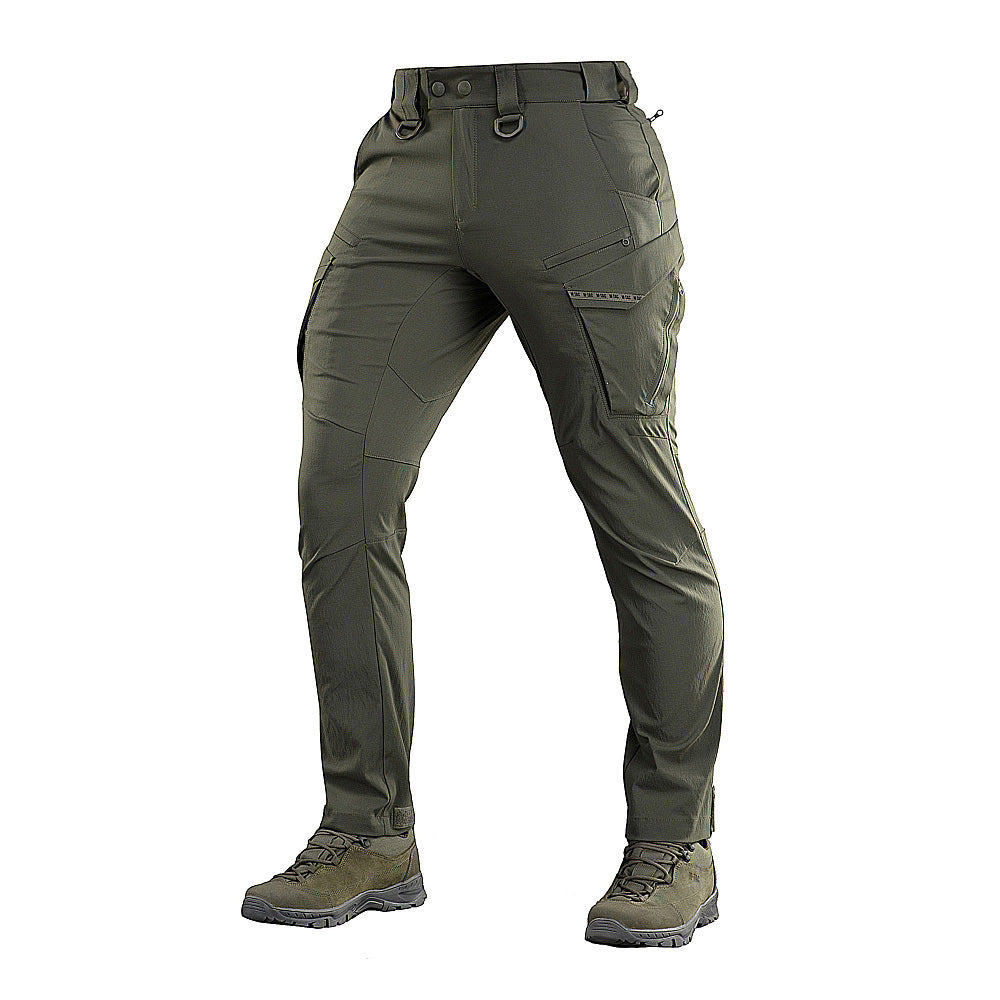 Pantaloni M-Tac Aggressor Summer Flex - Army Olive, Ușori și Rezistenți