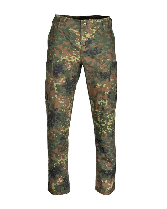 Pantaloni Mil-Tec Teesar BDU Slim Fit – Rip-Stop 100% Bumbac, Flecktarn