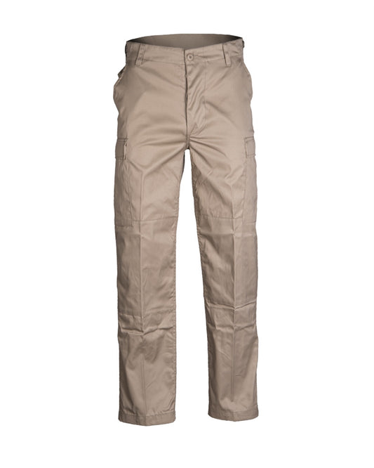 Pantaloni Mil-Tec US BDU Field – Poliester-Bumbac, Întăriți, Kaki