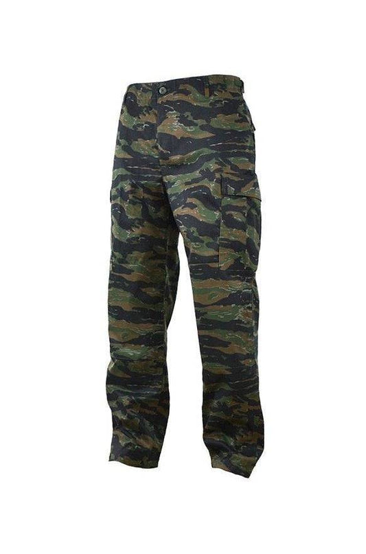 Pantaloni Mil-Tec US BDU Field – Poliester-Bumbac, Întăriți, Tiger Stripe