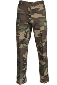 Pantaloni Mil-Tec US Ranger BDU – Fără Întărituri, 6 Buzunare, Woodland