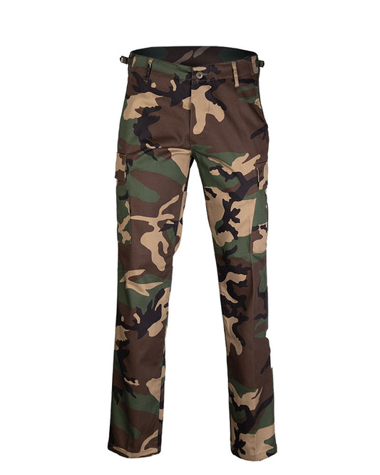 Pantaloni Mil-Tec US Ranger BDU Straight Cut – Croială Dreaptă, Woodland