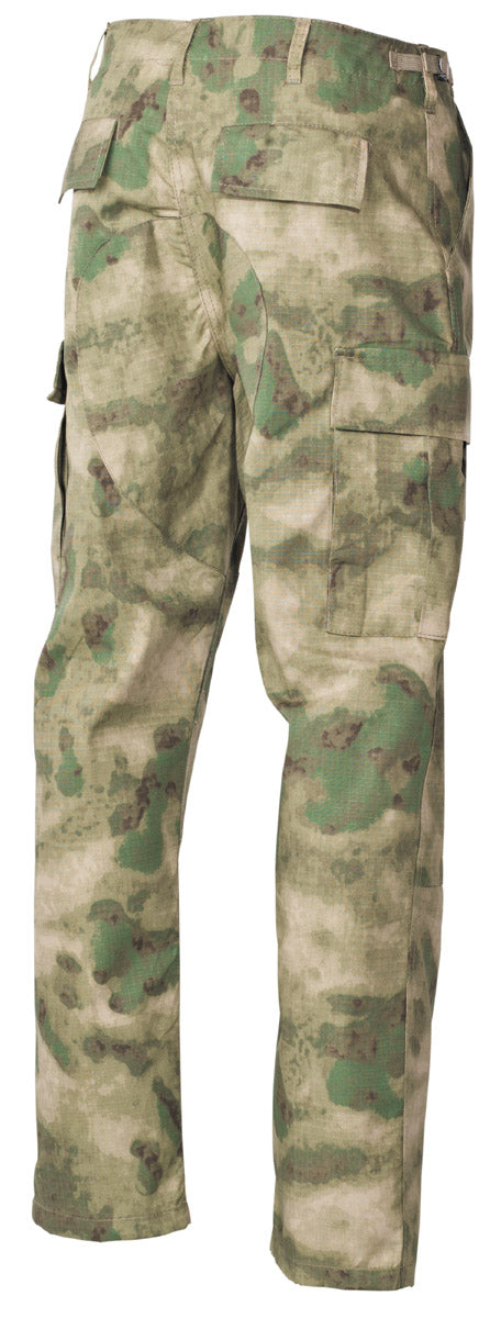 Pantaloni Militari BDU US HDT-camo FG MFH - Rip Stop, Talie Ajustabilă