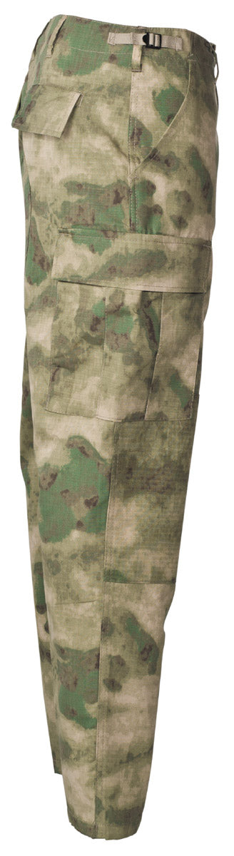 Pantaloni Militari BDU US HDT-camo FG MFH - Rip Stop, Talie Ajustabilă