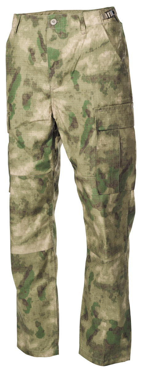 Pantaloni Militari BDU US HDT-camo FG MFH - Rip Stop, Talie Ajustabilă