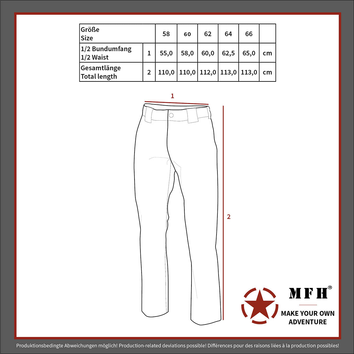 Pantaloni Militari BW Feldhose Flecktarn MFH - Specificații Germane, Buzunare Cargo