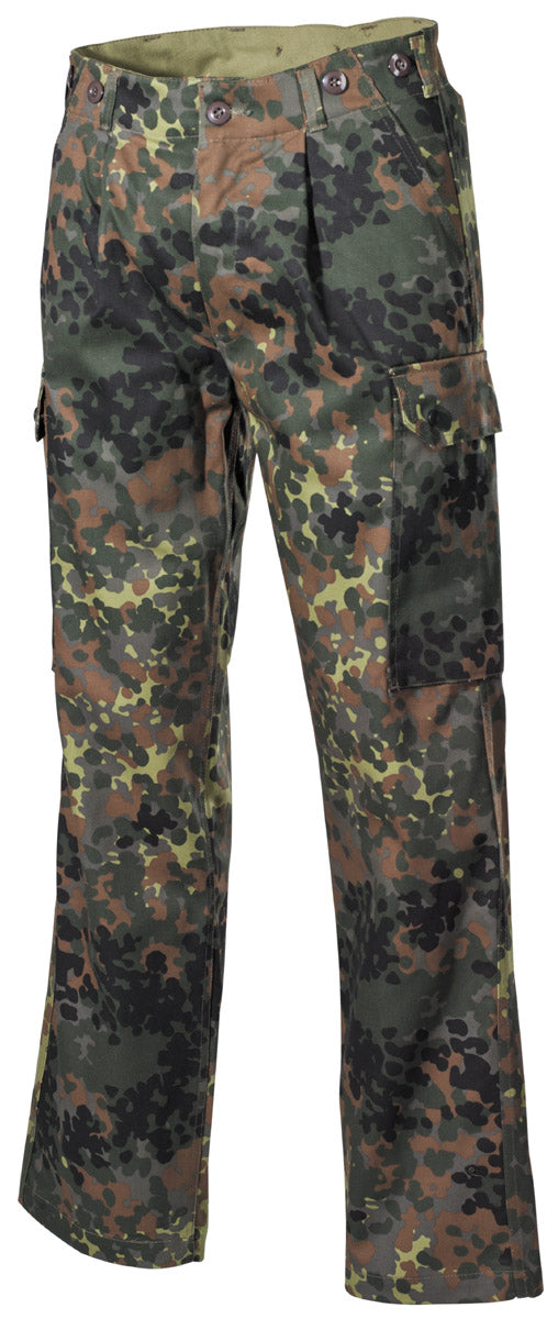 Pantaloni Militari BW Feldhose Flecktarn MFH - Specificații Germane, Buzunare Cargo