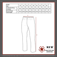 Pantaloni Moleskin Oliv MFH - Standard BW, Închidere Nasturi