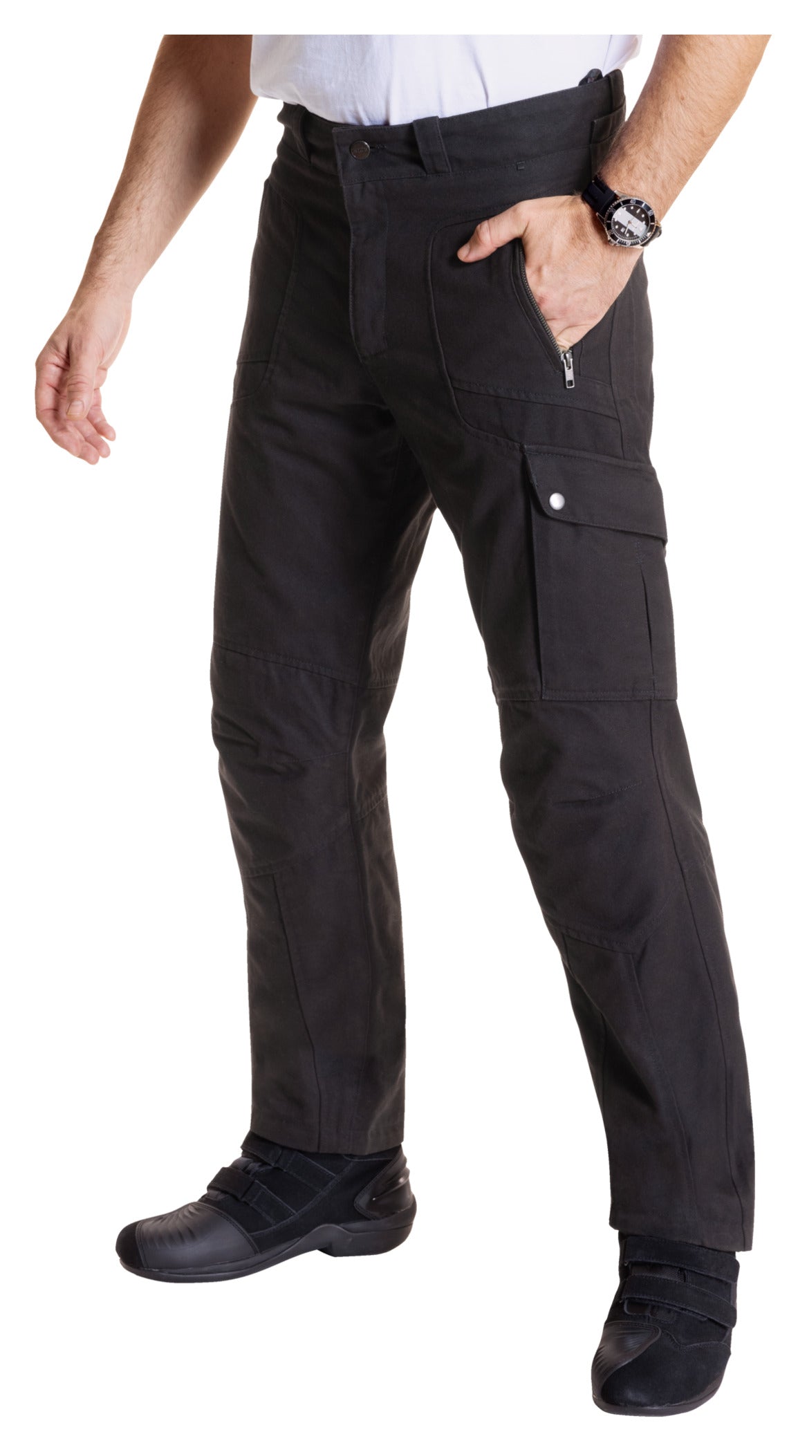 Pantaloni Moto Cargo Fastway T-2207 - Bumbac, Protecții Genunchi