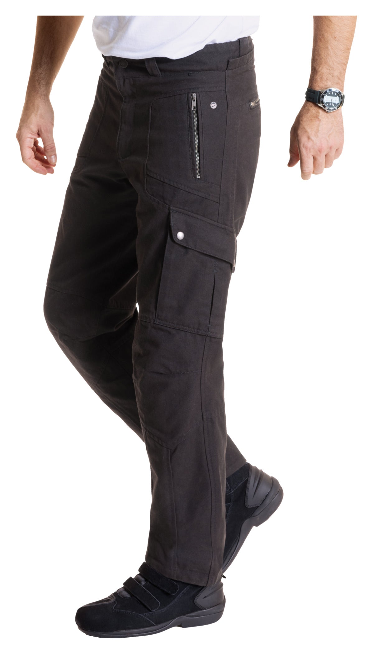 Pantaloni Moto Cargo Fastway T-2207 - Bumbac, Protecții Genunchi