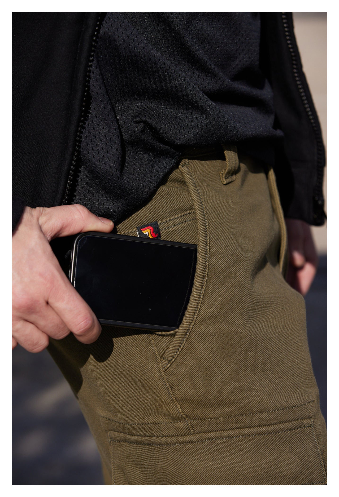 Pantaloni Moto Cargo Nate Olive Riding Culture - Protecție AA