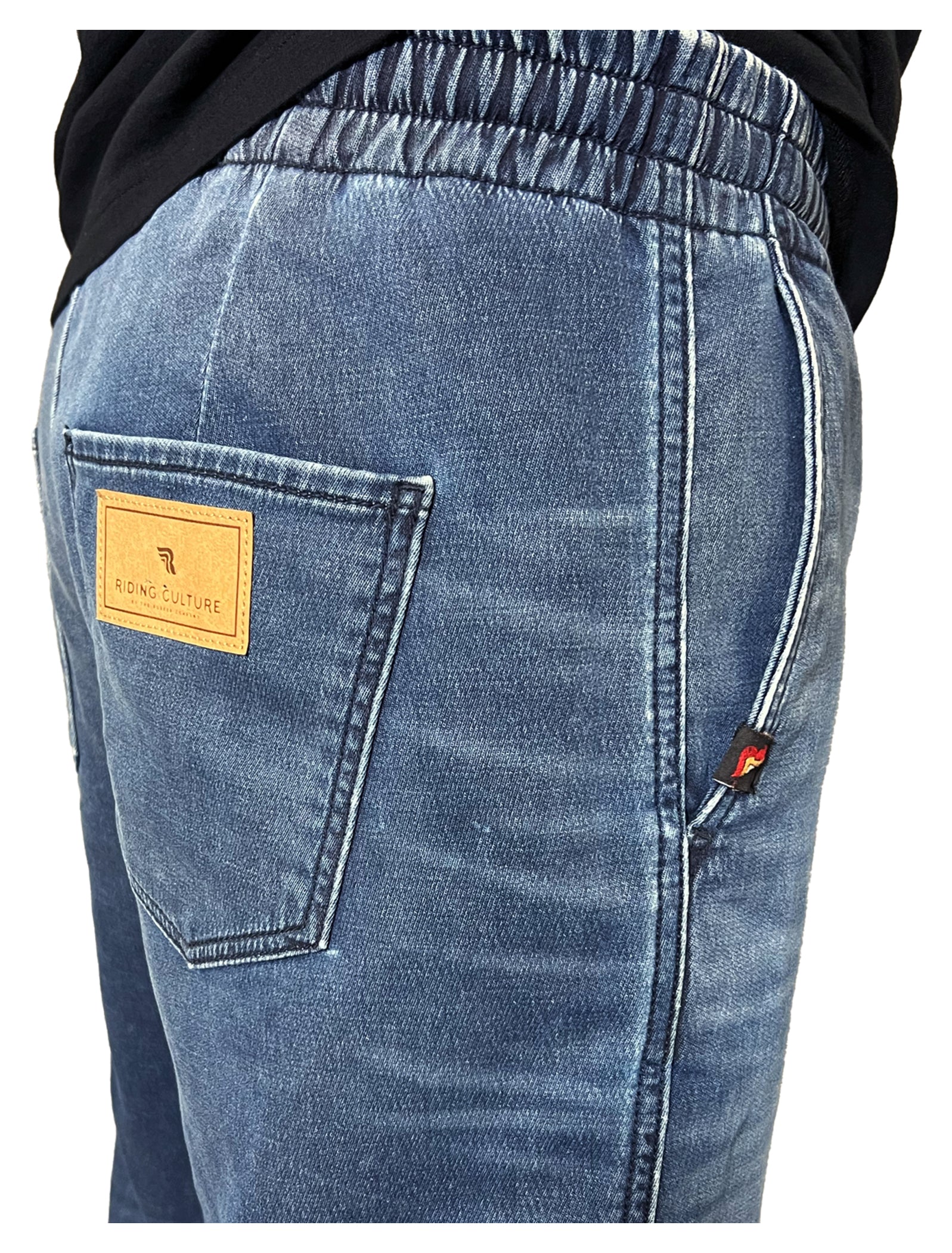 Pantaloni Moto Denim Jogger Jeremy Blue Riding Culture - Protecție AA