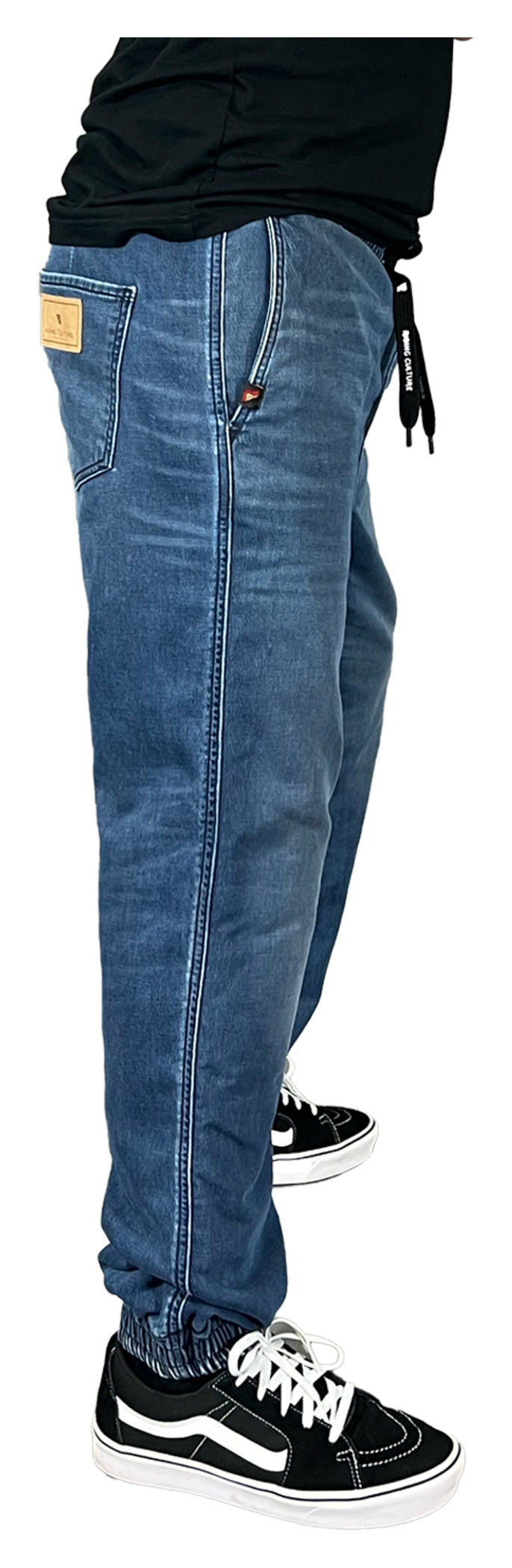 Pantaloni Moto Denim Jogger Jeremy Blue Riding Culture - Protecție AA