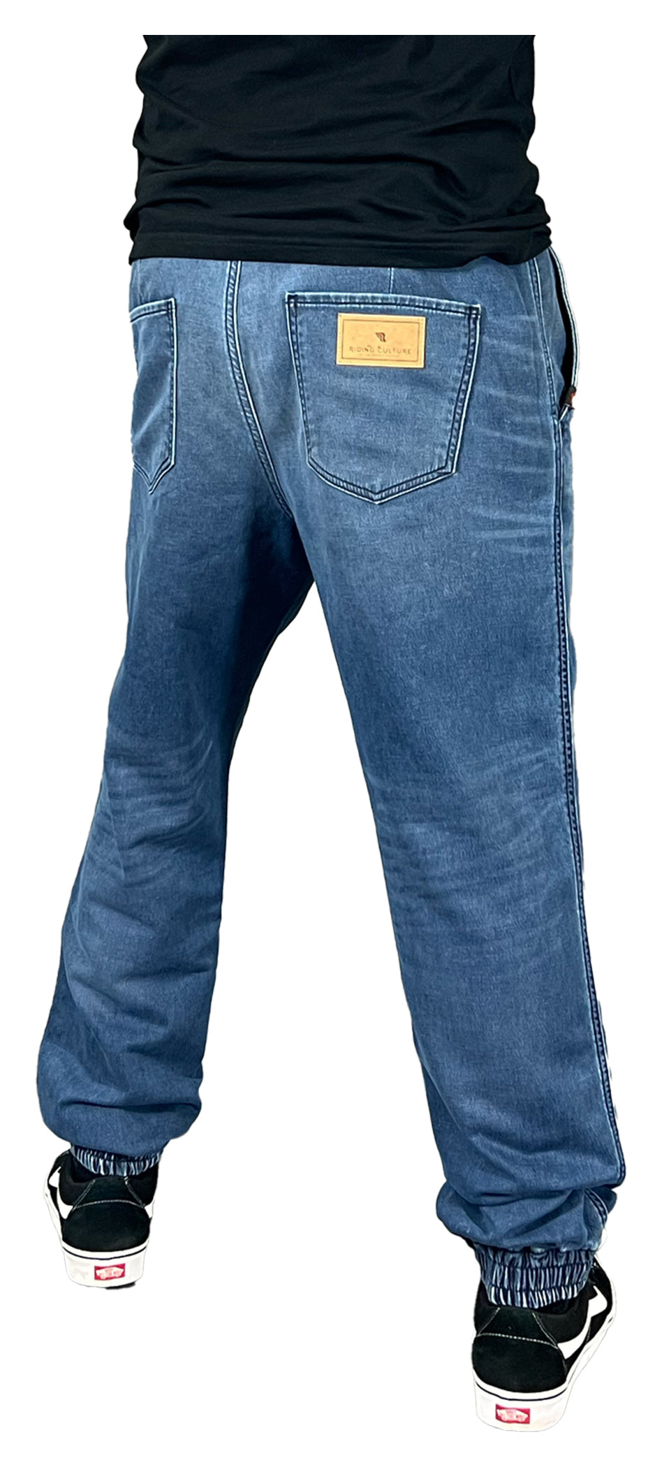 Pantaloni Moto Denim Jogger Jeremy Blue Riding Culture - Protecție AA
