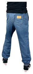 Pantaloni Moto Denim Jogger Jeremy Blue Riding Culture - Protecție AA