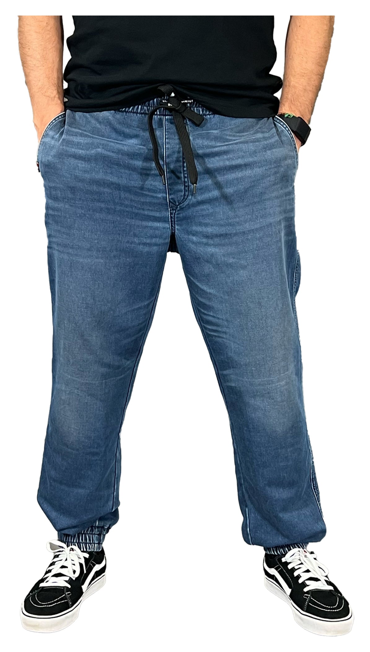 Pantaloni Moto Denim Jogger Jeremy Blue Riding Culture - Protecție AA