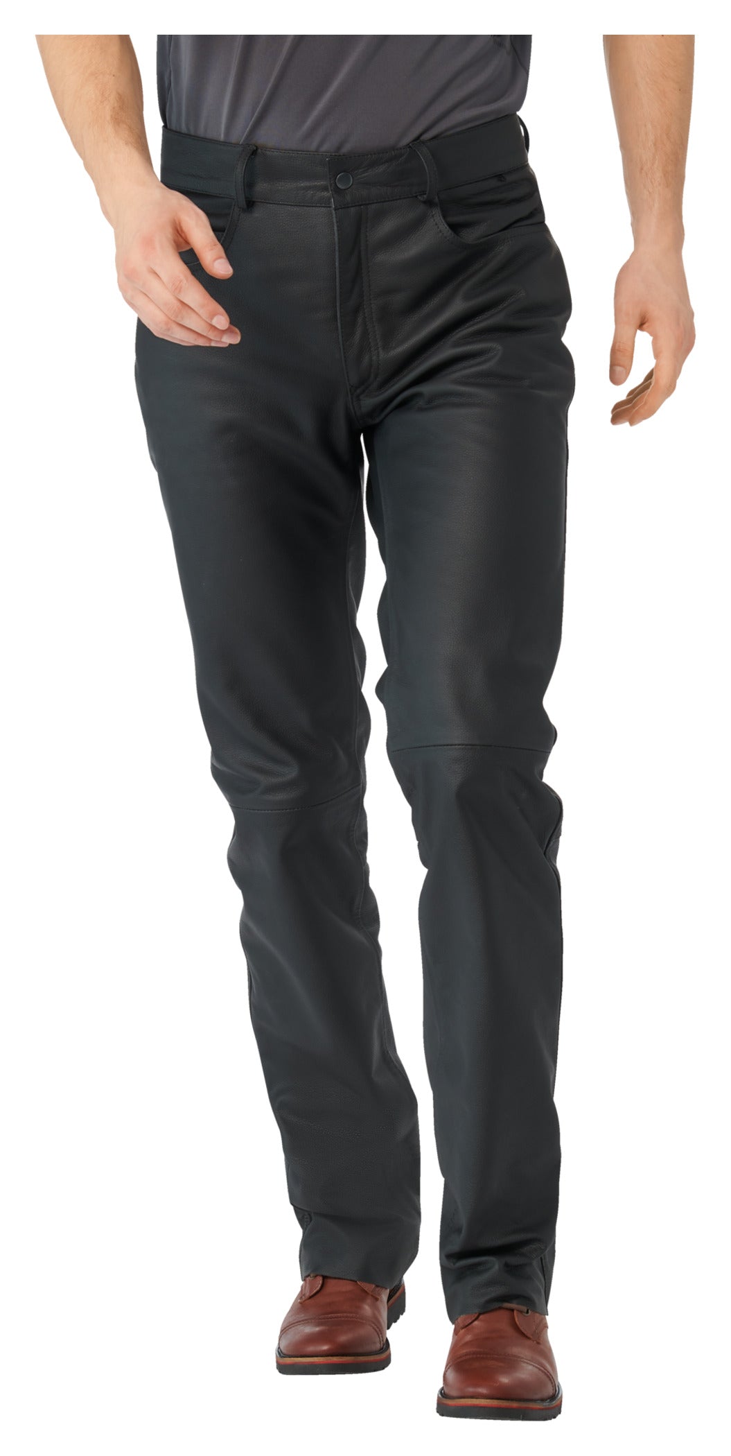 Pantaloni Moto Fashion Men 201 Louis - Piele Bivol, Regular Fit