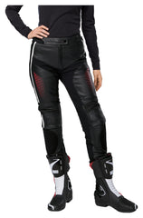 Pantaloni Moto Femei C-20.03 Rekurv - Piele Bivol, Protecții AA
