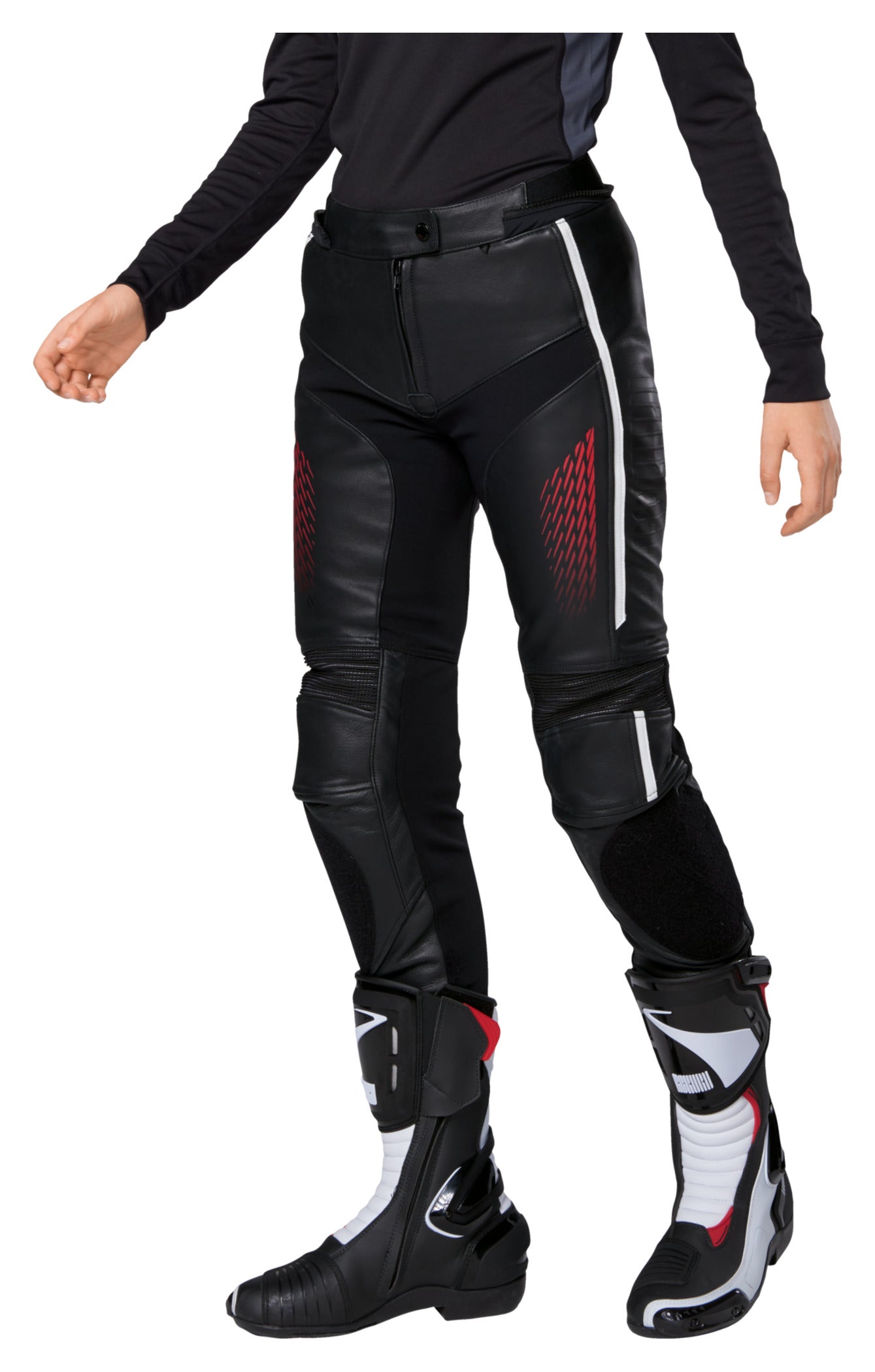 Pantaloni Moto Femei C-20.03 Rekurv - Piele Bivol, Protecții AA