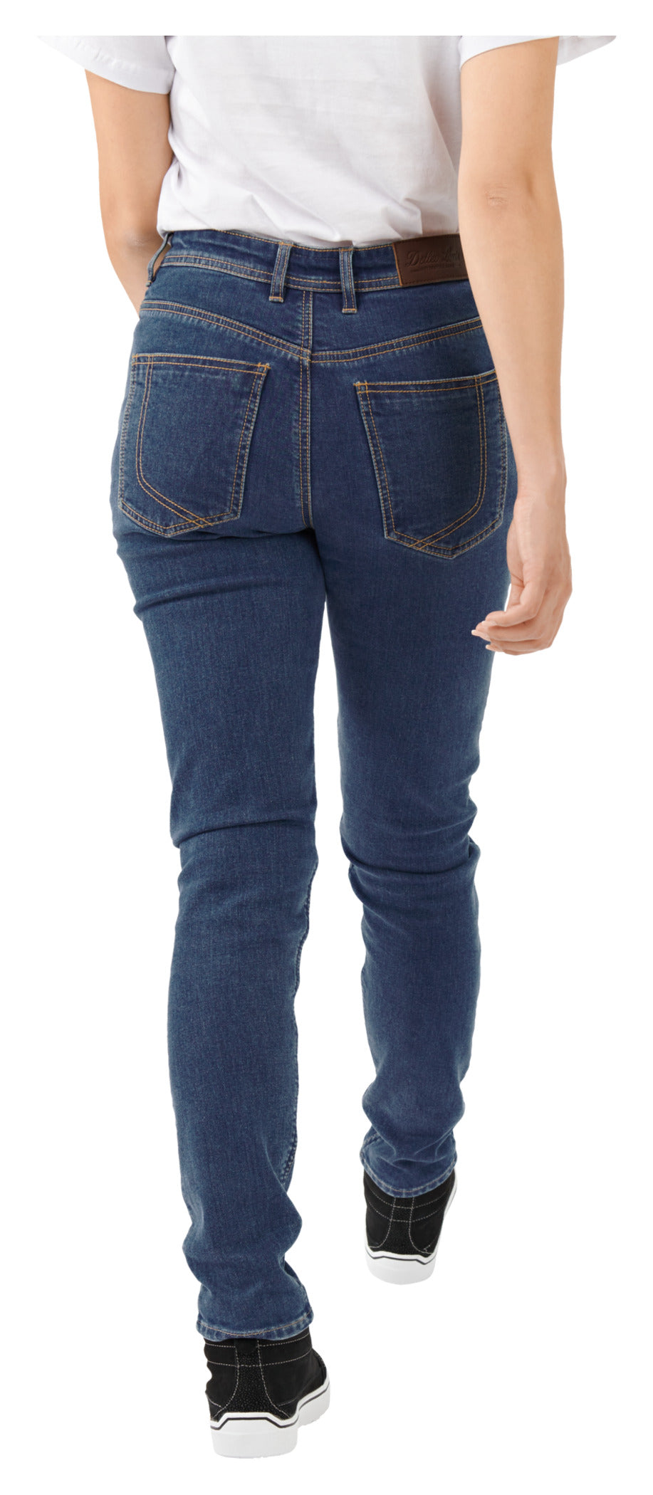 Pantaloni Moto Jeans DL-PW-1 High Waist Delev Louis - Protecție Clasa A