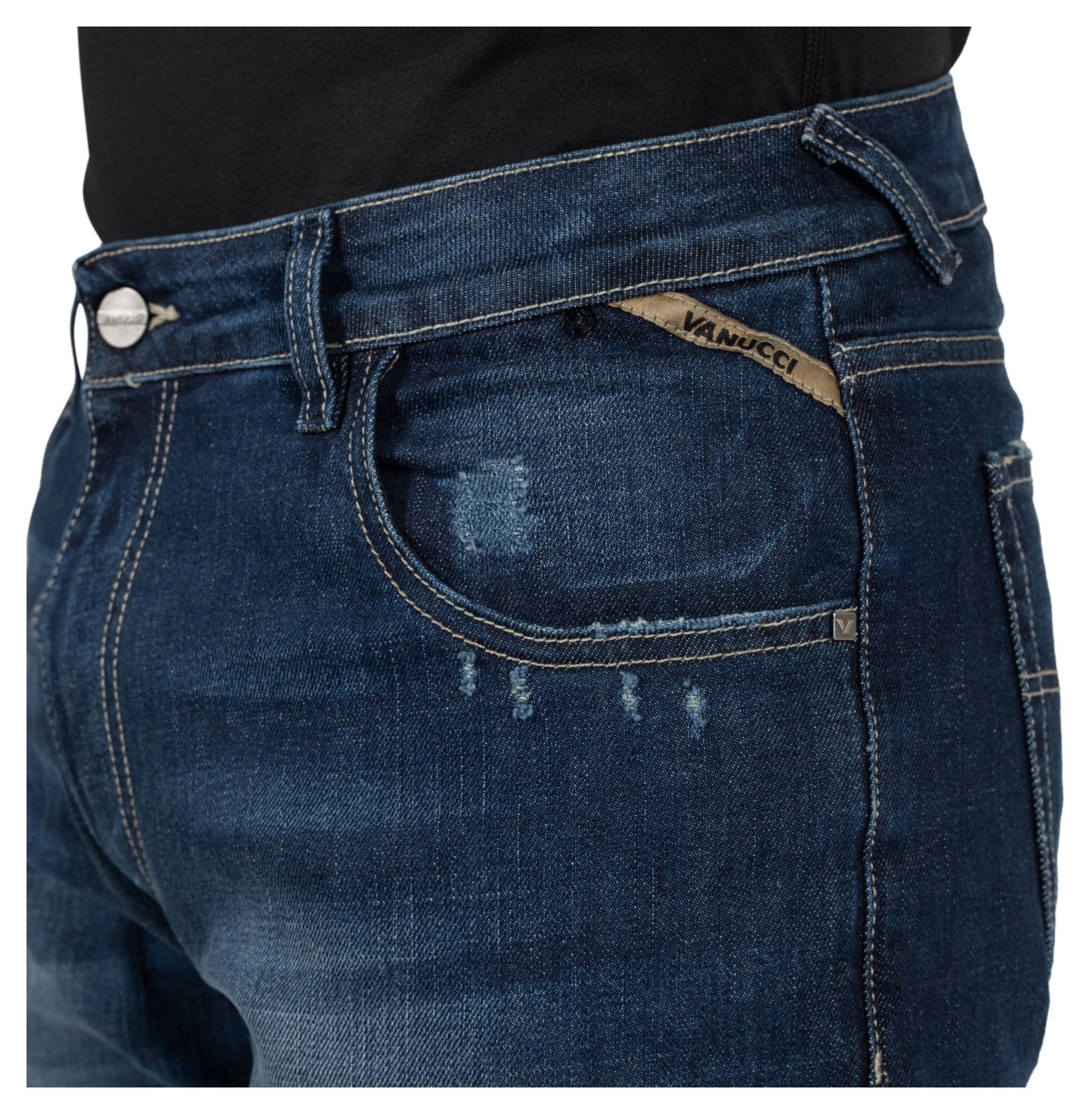 Pantaloni Moto Jeans VUT-7 Vanucci - Protecție AAA, T-Tex Pro