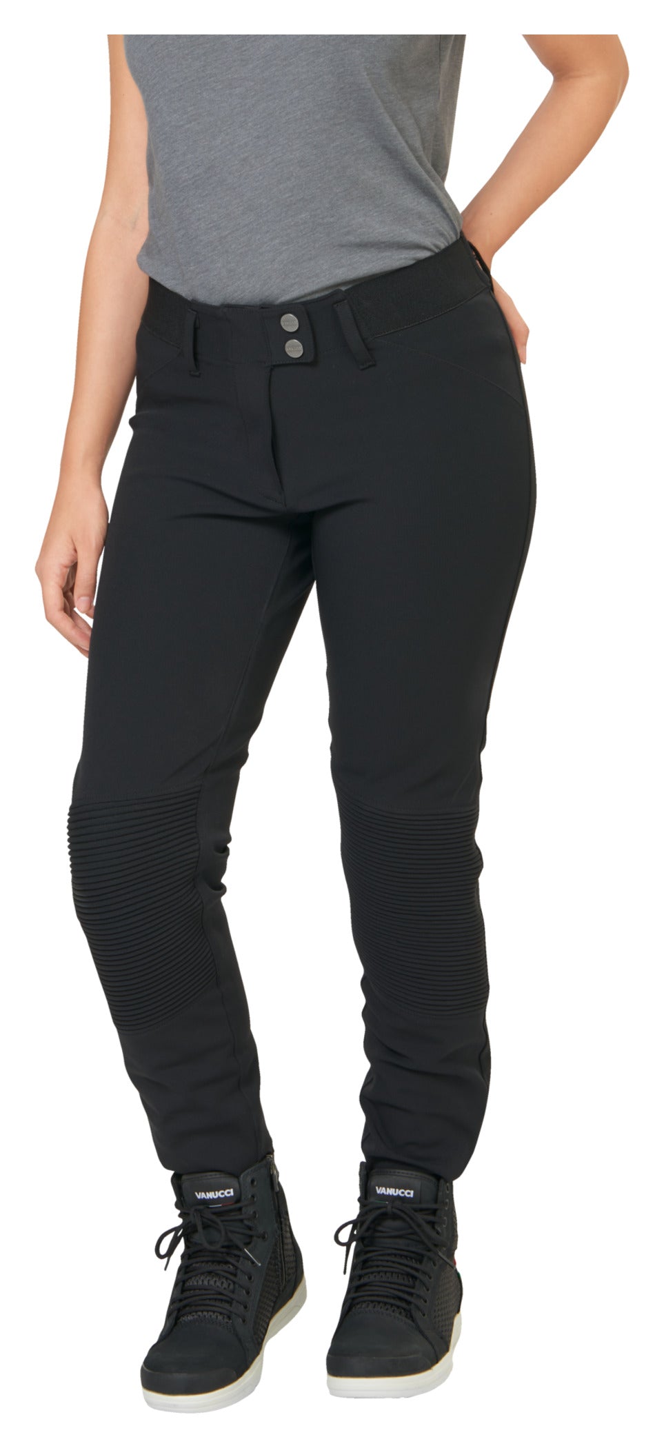 Pantaloni Moto Leggings VUT-5 Vanucci Damă - Negru, Clasa A