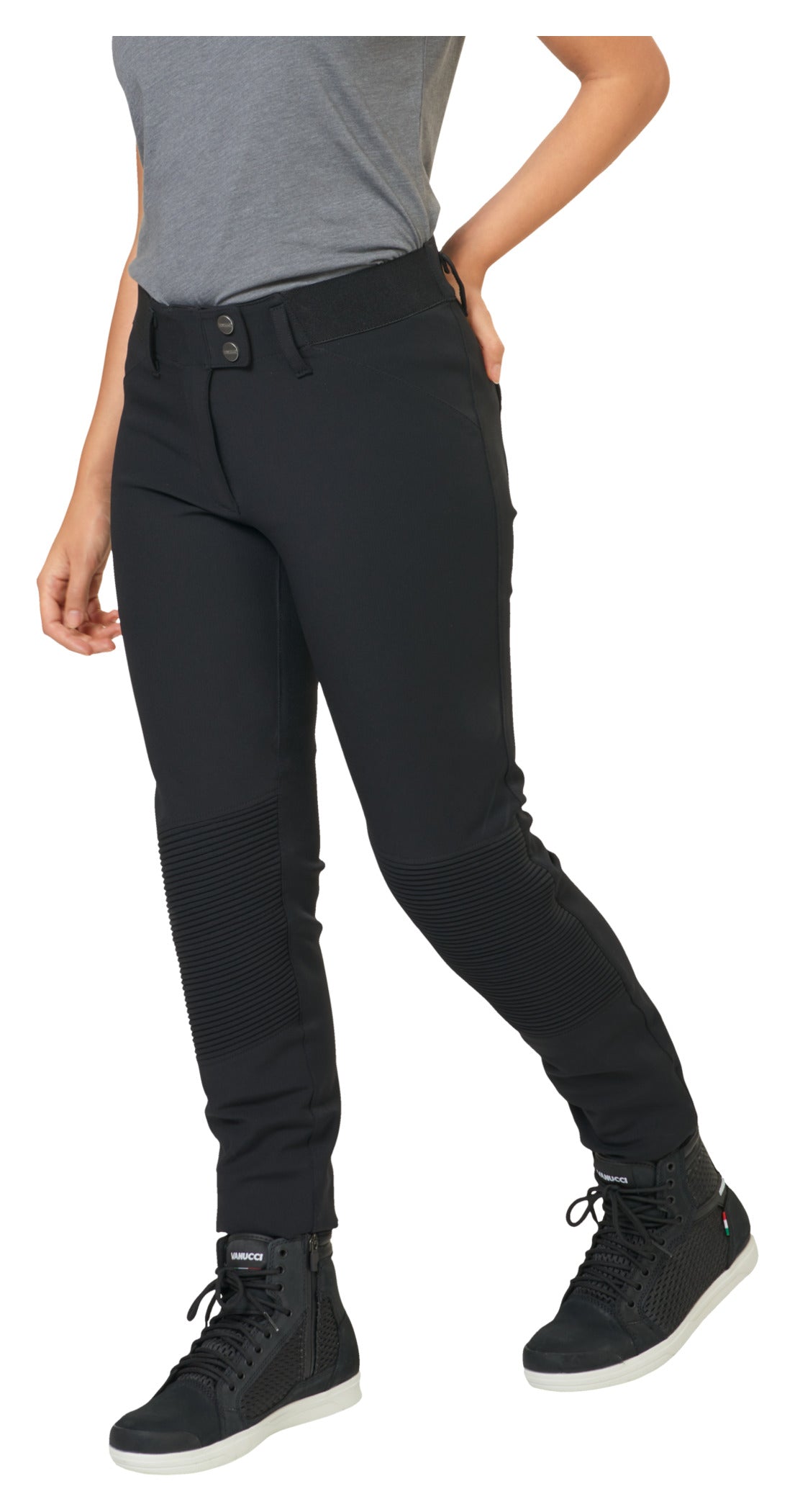 Pantaloni Moto Leggings VUT-5 Vanucci Damă - Negru, Clasa A
