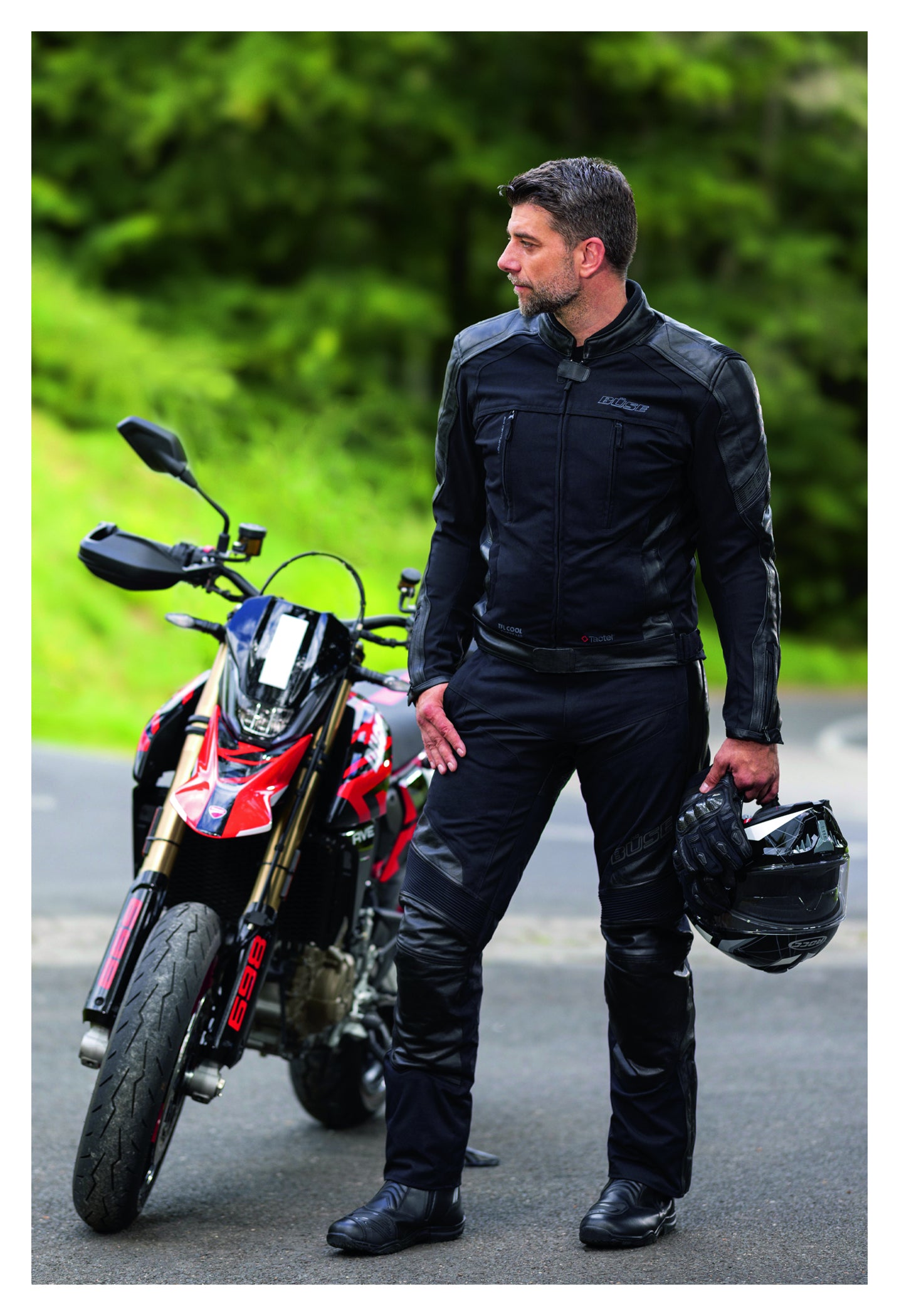 Pantaloni Moto Novaro Textil/Piele Büse - TFL COOL SYSTEM