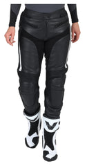 Pantaloni Moto Piele Cento Büse Damă - Protecție SAS-TEC Nivel 2
