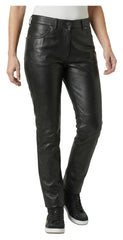 Pantaloni Moto Piele Damă Fastway T-2508 - Stil Clasic, Protecție Clasa A