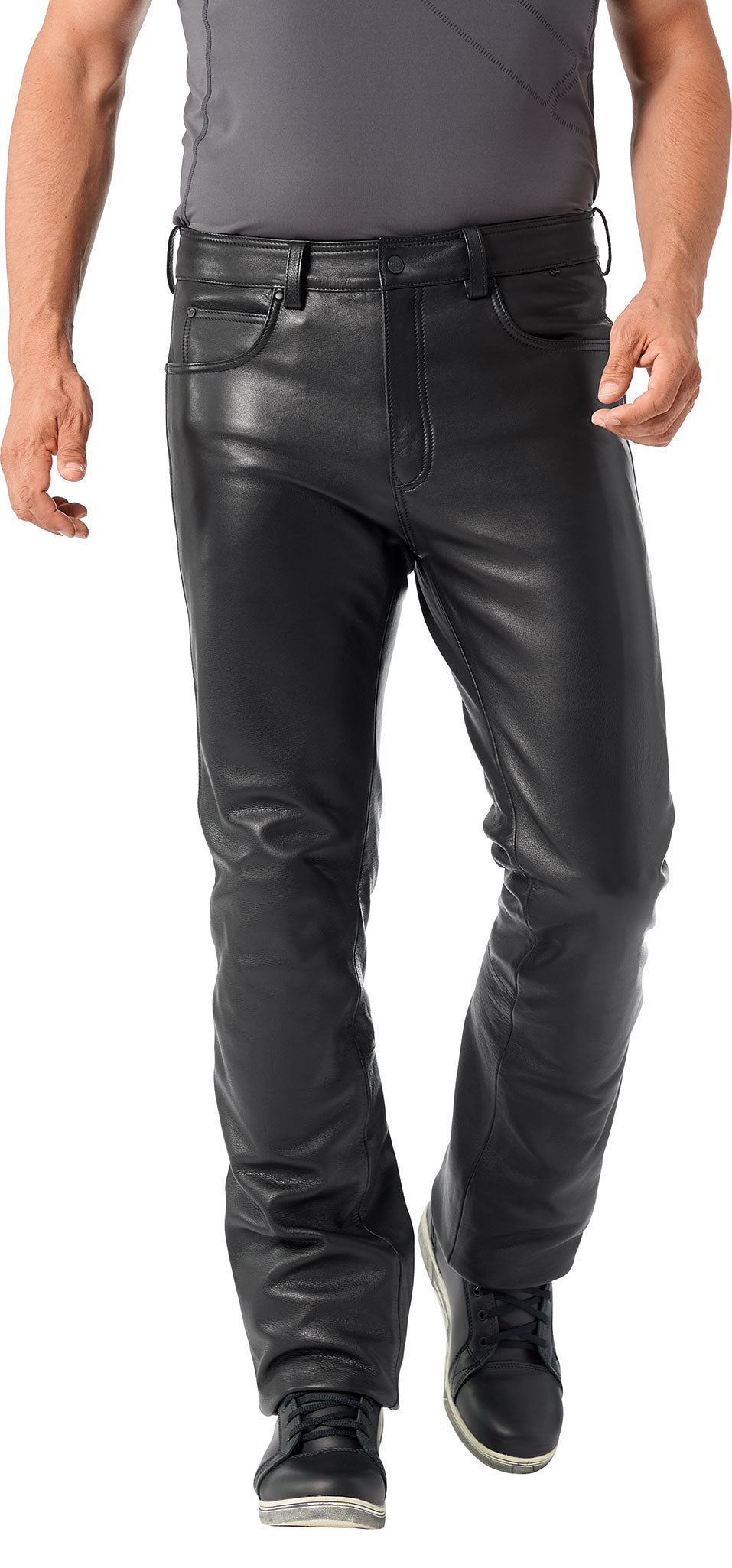 Pantaloni Moto Piele Detlev Louis 5-Pocket - Protecție Clasa A