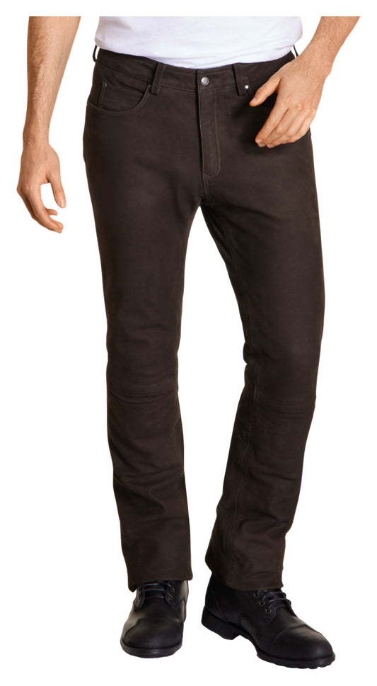 Pantaloni Moto Piele DL-PM-7 Detlev Louis - Buffalo Nubuck, 5-Buzunare