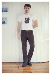 Pantaloni Moto Piele DL-PM-7 Detlev Louis - Buffalo Nubuck, 5-Buzunare