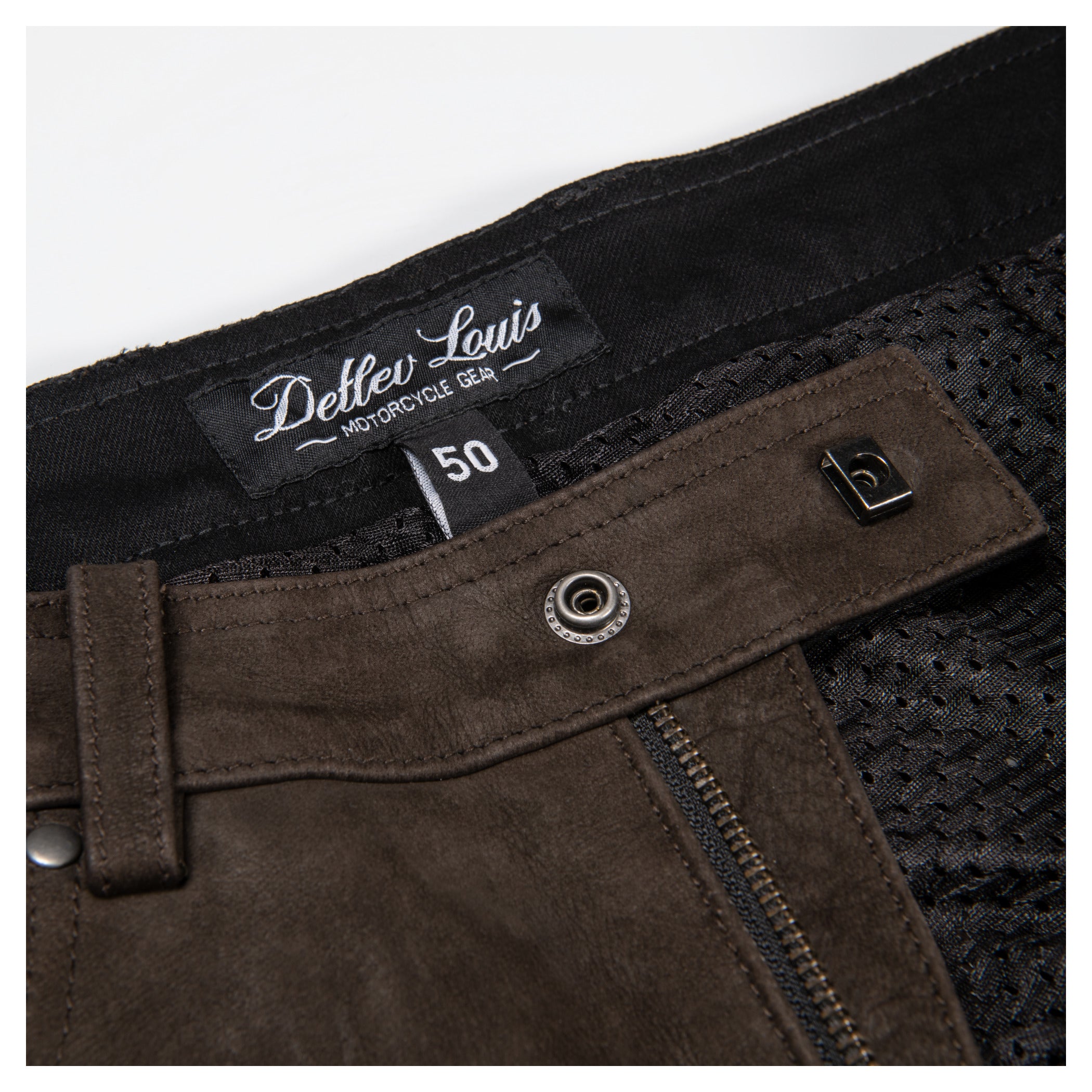 Pantaloni Moto Piele DL-PM-7 Detlev Louis - Buffalo Nubuck, 5-Buzunare